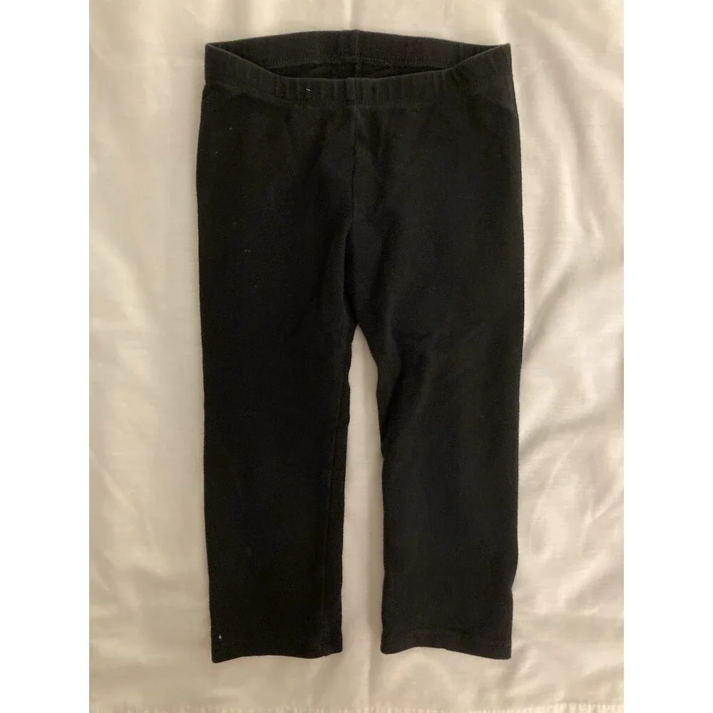 4T Cat & Jack girl clothes - 1 piece pants | solid black theme